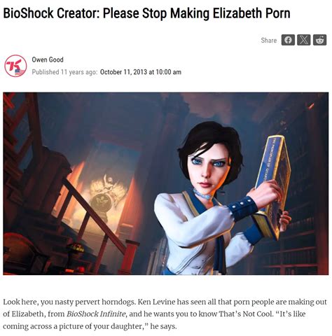 elizabeth porn|BioShock Creator: Please Stop Making Elizabeth Porn .